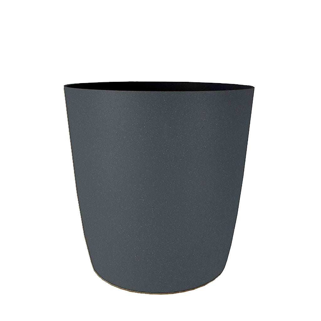 Small black round container for container gardens in Oklahoma City, OK